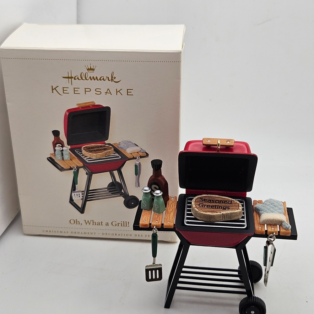 Hallmark Keepsake Oh, What a Grill! BBQ Grill Christmas Ornament‎ w/ Box